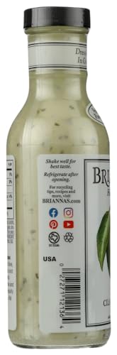 BRIANNAS Salad Dressing,Creamy Cilantro Lime, Pack of 6, Size 12 OZ - No Artificial Ingredients - Thumbnail 2