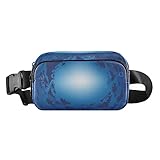 Bauchtaschen für Frauen Astronomische Uhr Crossbody Gürteltasche Köperstoff Mode Mini Hüfttasche Reise Wandern Laufen Verstellbarer Gurt, Barracuda Fisch zusammen im tiefen Wasser4, Einheitsgröße