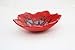 Poppy Flower Dish Bowl Decorative Red Glass Handmade