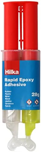 (Pack of 2) Hilka 2 Part Epoxy Syringe Rapid Setting Adhesive Glue Plastic Metal Wood etc