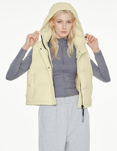 Orolay Women's Cropped Puffer Vest - Hooded Sleeveless Down Jacket Stand Collar Gilet with Pockets3