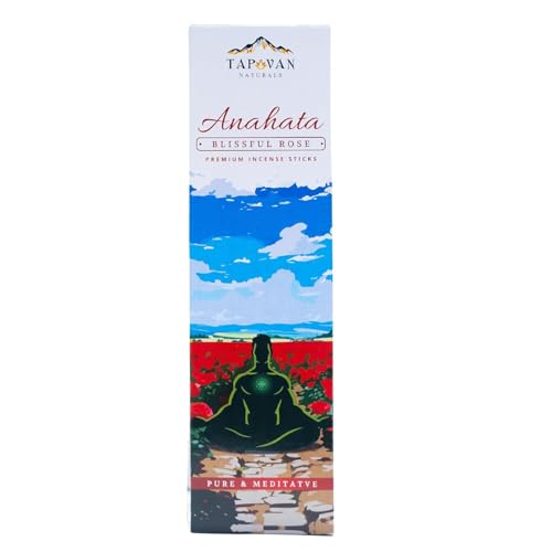 Image of Rose Incense Sticks Anahata Pack of 4 160 Sticks Natural Handcrafted Agarbatti Long Lasting Rose Fragrance for Meditation Relaxation Yoga Pooja Home Temple Stress Relief Calm Mind