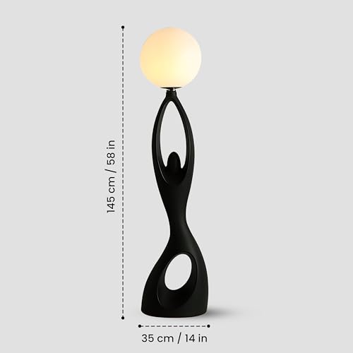Image of Smartway Signora Modern LED Floor Lamp with E27 3-Color Bulb | Elegant Standing Lamp for Living Room & Bedroom Corner | Home Decor Lighting for Hotel & Office