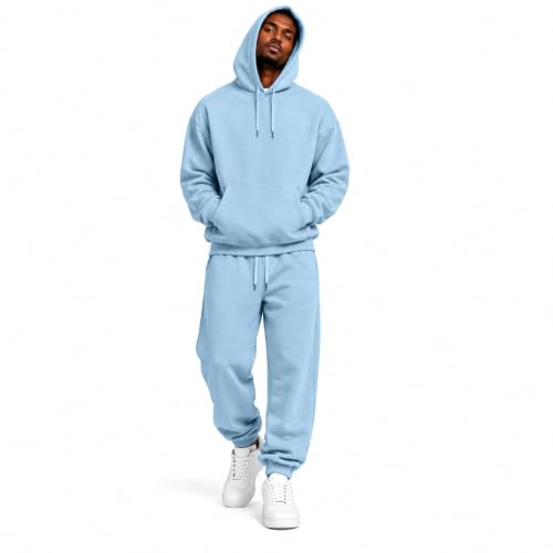 Elneeya Mens Sweatsuit Oversized Jogger Sets Fall Athletic 2 Piece Outfit - image 1