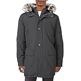 Michael Kors Mens Faux Fur Warm Parka Coat Black XL