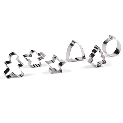Patisse Ausstecher-Set 6-teilig Weihnachten Edelstahl 4 bis 5cm