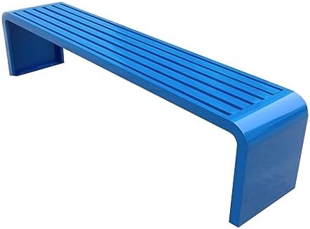 Backless Metal Garden Bench, Outdoor Patio Seating for 2-3 People, Ideal for Park & Lawn, Stylish Black Couch, Durable Furniture for Indoors & Outdoors (59.1in)