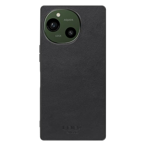 LOOF BASIC-SHELL �{�v ���U�[ �X�}�z�P�[�X for AQUOS R9 / R10 �p �P�[�X �J�o�[ �w�ʃP�[�X �X�g���b�v�z�[�� �V�F�� ���^ Leather [�u���b�N]