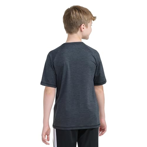 Image of Adidas Boys Short Sleeve Raglan Poly Tee