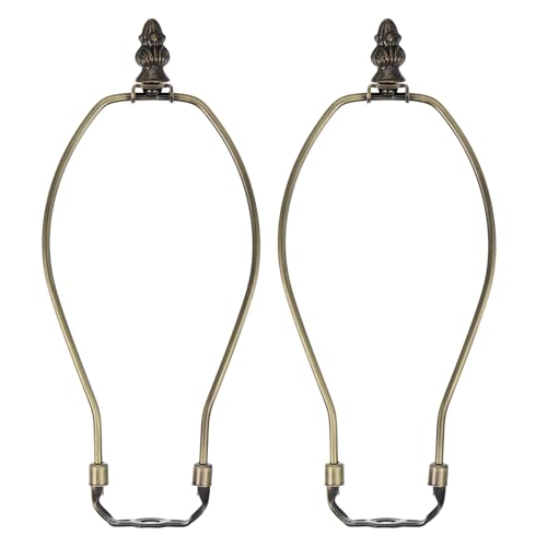PATIKIL 7 Inch Lamp Harp Kit with 0.7' Tall Solid Zinc Alloy Finial, 2 Set Heavy Duty Bracket with...