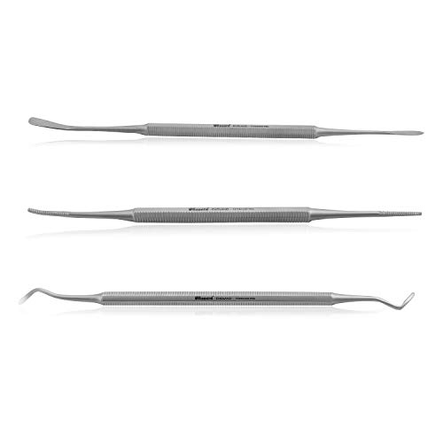 Archivos Blacks y herramientas de podología Probe de Blizzard - alemán forjado - negro cuchara de archivo y cisne cuello sonda chiropodista Kit - grado hospitalario Cover