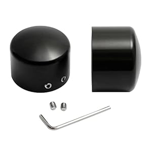 Jmtbno Black Front Axle Nut Covers Caps Compatible With Harley Softail Sportster Touring Road King Street Glide 2002-2022 7 31eszyhbrwl. sl500 . ss300