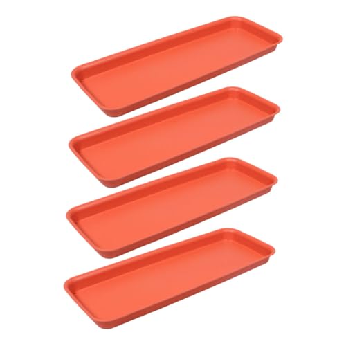 SHINEOFI 4 Piezas Bandeja Rectangular para Plantas De Plástico Unidades Bandeja De Goteo para Macetas Recolector De Agua para Bonsáis Interiores y Exteriores para Macetas
