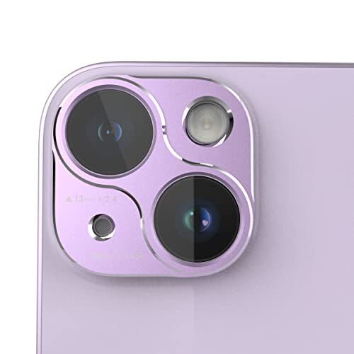 alumania iPhone14 & iPhone14 Plus 2眼レンズプロテクターアルミフルビレット品 エッジ鏡面仕上げ 背面レンズの表面保護