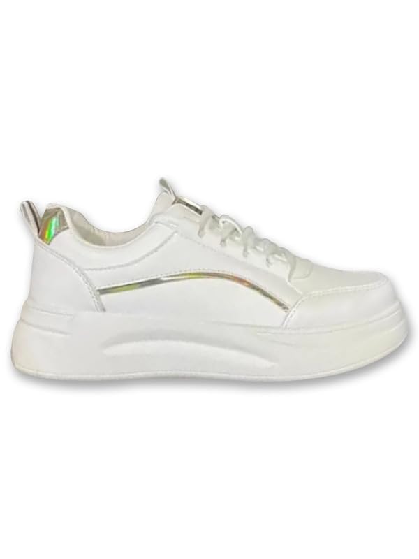 FOOTOX BE Your LABELWomens Sneaker Shoes | Casual Shoes |Stylish Shoes| WSNK-06 White-07 (B0CDS394WX) Amazon Price History, Amazon Price Tracker