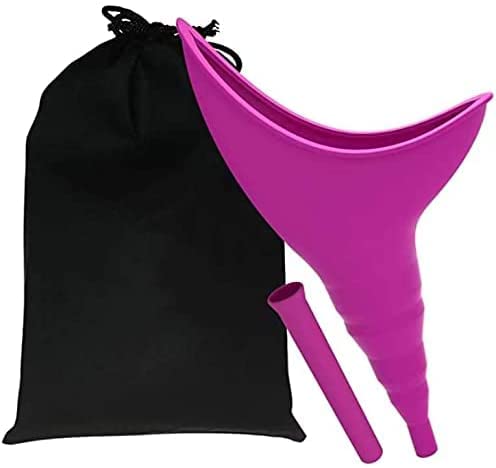 Portable Female Urinal, Pee Standing Up – Reusable Silicone Pee Funnel For Travel, Camping, Hiking, Festivals, Or Any Outdoor Activities -Discreet Carrying Bag Included (Pink) #TOP1