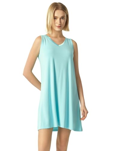 Image of GYS Cooling Bamboo Viscose Sleeveless Nightgowns for Women