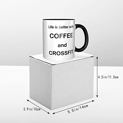 Taza Crossfit – Life is Better with Coffee and Crossfit – Divertido regalo para Crossfit, divertida taza de café de… - Imagen 7