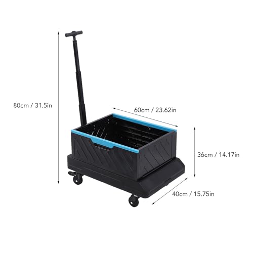 Carretilla Plegable de Mano de Acero Inoxidable con Ruedas Giratorias miniatura 3