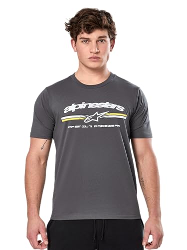 Alpinestars Prevail SS Csf Tee T-Shirt de Sport Manches Courtes Col Rond, Charbon, Medium Homme