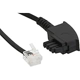  3 Stück TAE-F Kabel für DSL Splitter - TAE-F Stecker an Western 6/2 DEC Stecker - 0,5m