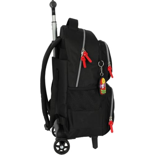 Mochila De Rodinha E Alca Hot Wheels Skate Preto Luxcel