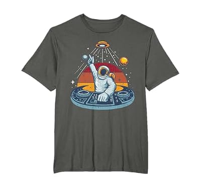 Astronauta DJ Space Music Spaceman Luna Marte Planet Astronauta Camiseta | Ya disponible en tu tienda friki favorita! En mundofriki.es!