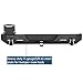 u-Box Rear Bumper for Jeep Wrangler YJ & TJ 1987-2006 - Textured Steel Back Bumper w/LED Lights & D-Rings & Receiver Hitch & License Plate Mount