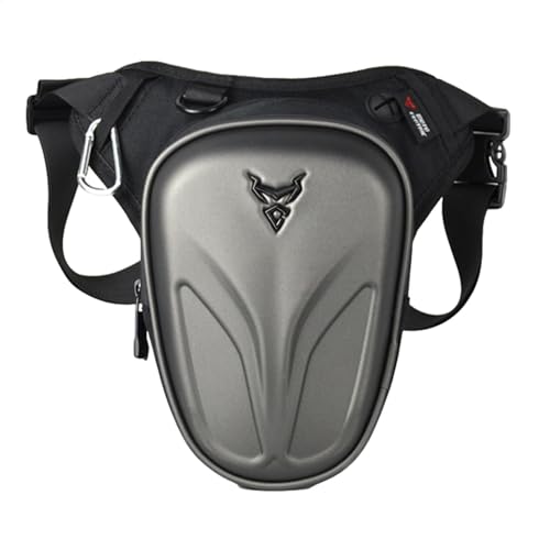 Teksome Riñonera multifuncional impermeable para motocicleta, riñonera multifuncional para motocicleta, gris, Refer to description, Unisex
