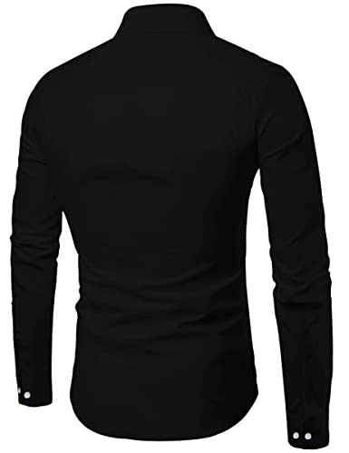 Image of Men's Solid Cotton Regular Fit Full Sleeve Collared Neck Casual Shirt for Men Stylish Latest, Formal