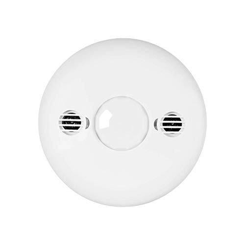 ENERLITES Ultrasonic and PIR Dual Technology Occupancy Sensor, 360 Degree Field of View, 1,600 Sq Ft Coverage, Commercial Grade, MDC-50V-W, White