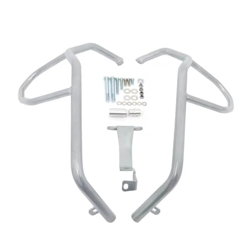 Moteur moto barres protection BMW F850GS F750GS crash bar supérieure inférieure réservoir argent