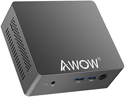 Mini PC Windows 10 Pro, 8GB DDR4/128GB SSD Mini Desktop Computer Intel Celeron J3455 (Up to 2.3GHz), Quad Core Micro Computer 4K, Support mSATA, 2.5-inch SSD, 2.4G/ 5.0G WiFi, Gigabit Ethernet, HTPC