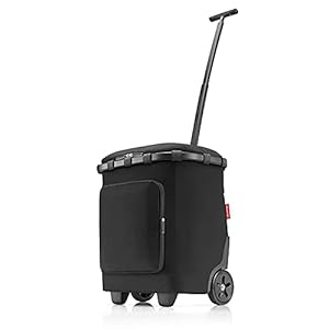 reisenthel Carrycruiser Plus in Black Draagbare boodschappentrolley met koelvak, schouderriem en uitneembare mesh-binnenzak, van gerecycled materiaal, zwart, Eén maat, Boheems