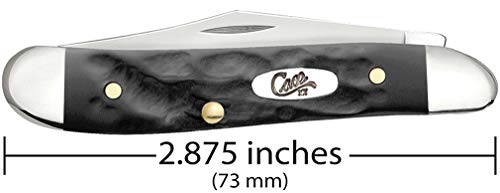 Image of Case WR XX Pocket Knife Rough Black Jigged Synthetic Peanut Item #18225 - (6220 SS) - Length Closed: 2 7 /8 Inches