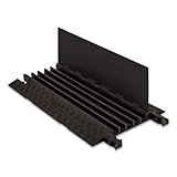 Guard Dog GD5X125-B/B Polyurethane Heavy Duty 5 Channel Cable Protector with Dog Bone Connector, Black Lid with Black Ramp, 36