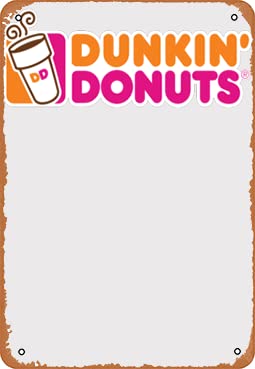 Vintage Tin Signs Dunkin Donuts Coffee Lover Caffeine Fan Food Gift Vintage Wall Decor Retro Art Tin Sign fun Metal Sign Funny Decorations for Home Bar Pub Cafe Farm Room Metal Poster Wall Art Retro Decor 12x8 Inches