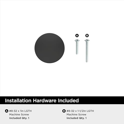 Amerock Chalice 1-1/4 inch (32mm) Diameter Matte Black Cabinet Knob - 25 Pack by Amerock - Image 2