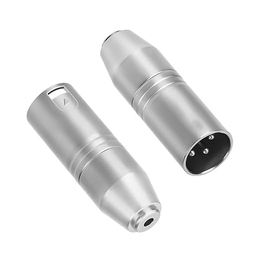 XLR to 1/8" Adapter(1 Pack,3-Pin XLR Male to 3.5mm (1/8 inch) Fem...