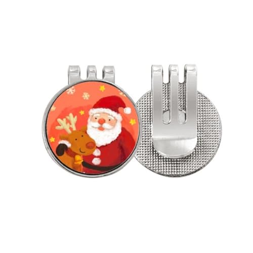 Marqueur de balle de golf en émail premium : design flocon de neige et aimant robuste