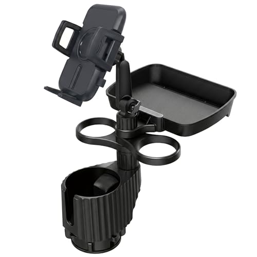 Table avec deux porte-gobelets et plateau rotatif de voiture