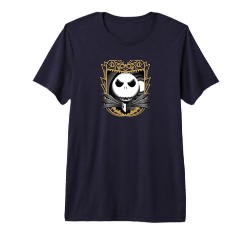 T-shirt Jack Skellington Disney Ornate premium noir pour homme et femme