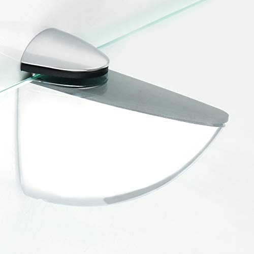 Alise 2 Pcs Adjustable Brackets Board/Glass Floating Shelf Brackets Wall Mount Shelves Support Holder Accessories,Bl007C-2P Polished Chrome #TOP3
