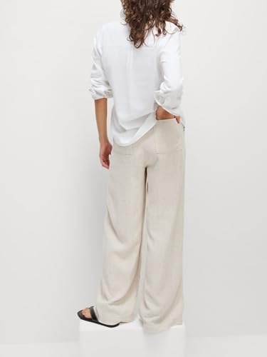 Women's High Waist Wide Leg Pants, Relaxed Beach Trousers with Side Pockets, Fit for Casual Wear2