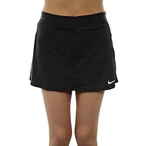 Nike Women's Court Dry Skirt (Black/White/White/White, Large)