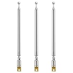 VooGenzek 3 PCS 55cm 7 Section Replacement Telescopic Aerial Antenna, DAB FM Antenna Replacement, Portable Radio Antenna, for DAB AM/FM Stereo Reception