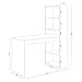 Habitdesign Mesa de Ordenador, Escritorio con Estanteria Reversible, Blanco Artik y Roble...