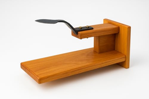 Image of YATTA Coconut Scraper Manual | Jackfruit Wood Flat Bottom Table Top Coconut Grater for Kitchen | Traditional Chirava, Vili, Thengai Thuruvi Wooden Coconut Scrapper for Home | with Extra Iron Blade