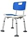 Krzesło do kąpieli Montaż Regulowany niebieski stołek łazienkowy dla kobiet w podeszłym wieku U osób w podeszłym wieku Krzesło do kąpieli Antypoślizgowy stołek prysznicowy ze stopu aluminium z oparci