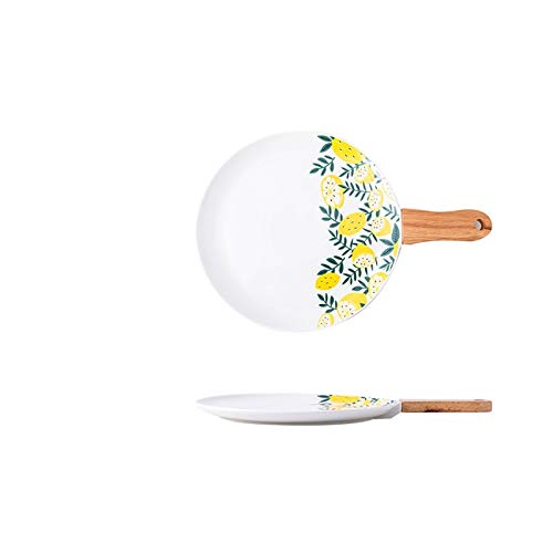 Kreatives Handbemaltes Geschirr Mit Griff Keramikplatte Pizza Western Food Teller Home Frühstücksteller Backblech